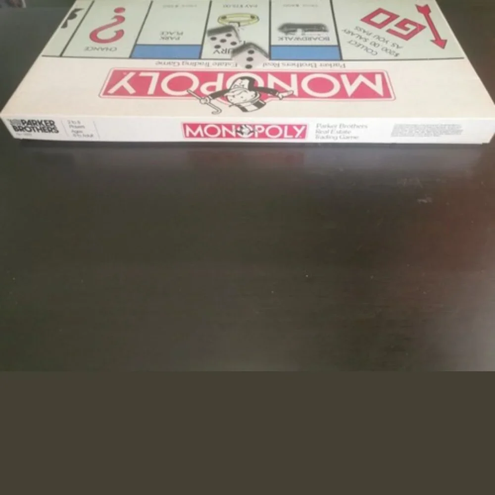 VTG Board Game Monopoly Parker Brothers Real Estate Trading Game1985